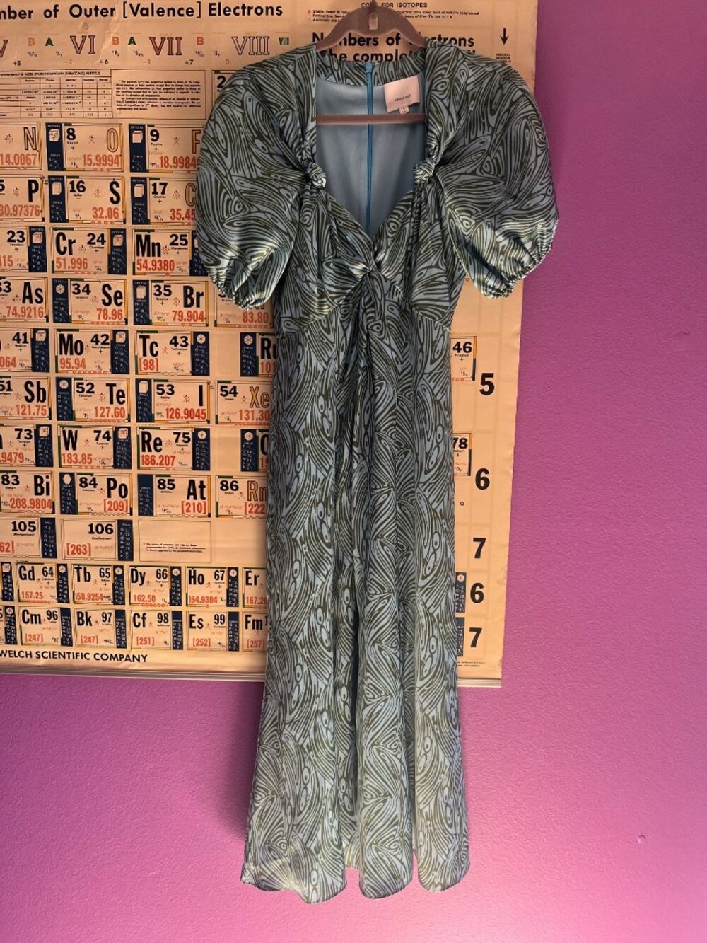 Cinq a Sept Marice Puff Sleeve Midi Dress Size 0